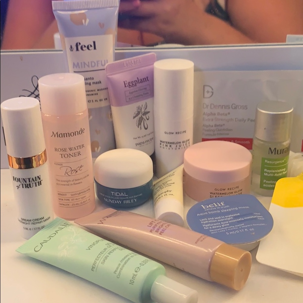 17 pc skincare - coola, murad, belif, glow recipe